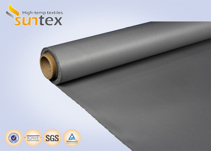 17 OZ Fireproof Silicone Coated Fiberglass Fabric For Fire Curtains And