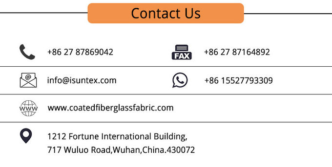 Fireproof Polyurethane (PU) Coated Fiberglass Cloth Heat Protection Thermal Insulation