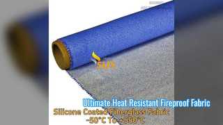 High Temp Silicone Coated Fiberglass Cloth Fire Protection