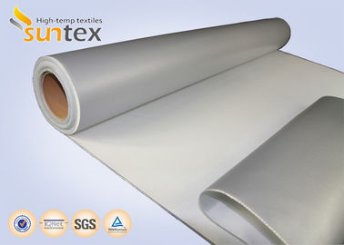 Silver Gray Silicone Fiberglass Cloth For Removable Insulation Jackets