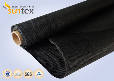 Black Fire Retardant Blanket Glass Fiber Roll Compenstor Cloth 1.2mm Thermal Insulation Roll