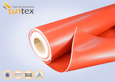 Red 32 Oz Silicone Coated Fiberglass Cloth For Heat Shields