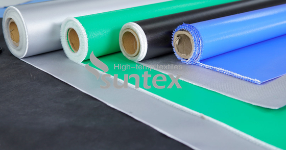 Blue Silicone Coated Fiberglass Fabric For high temperature removable pads