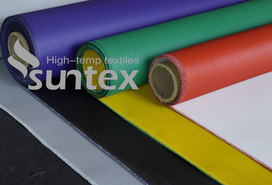 One Side Or Both Side PU Coated Fiberglass Fabric For Fire Curtains Smoke Curtains