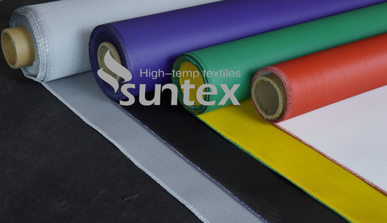 One Side Or Both Side PU Coated Fiberglass Fabric For Fire Curtains Smoke Curtains