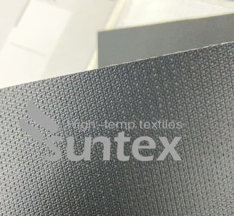 High temperature resistance Black Neoprene Coated Glass Cloth For Flexible Connector