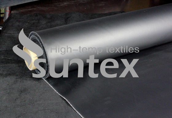 Water resistance Neoprene Coated Fiberglass Chemical Resistant Fabric Black Color Weather Resistance