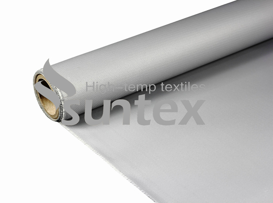 Heat Resistant Rubber Woven Roving Glass Fiber Fabric Silicone Coated Fiberglass