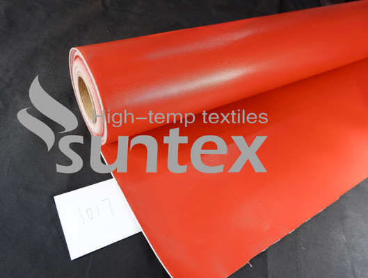 Colored Silicone Rubber Coated Fiberglass Fabric Alkali Free Fireproof