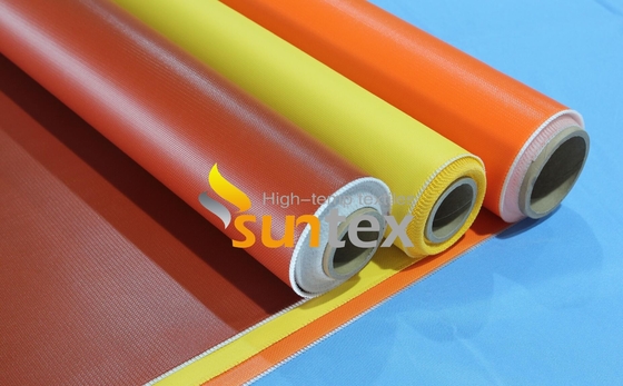 Thermal Insulation Fireproof Silicone Coated Glass Fabric For Fire Covers