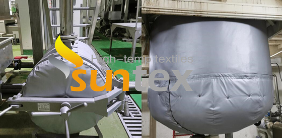 Factory Wholesale Removable and Reusable Soft Heat Insulation Cover High Temperature Fiberglass Insulation Jacket