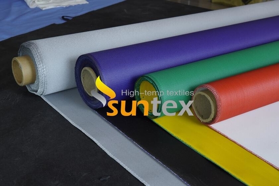 Ventilation Duct Welding PU Coated Fiberglass Fabric Heat Insulation Flame Retardant