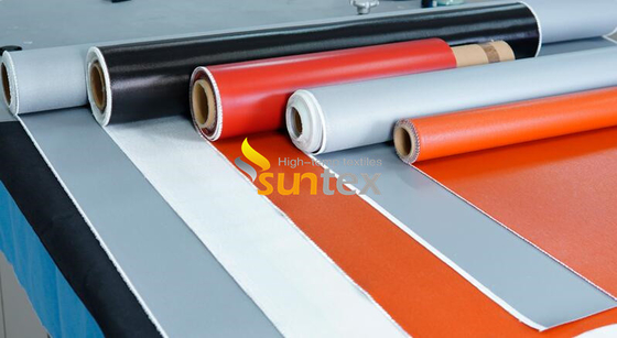 High Temperature Silicone Coated Fiberglass Fabric for Flexible Connector