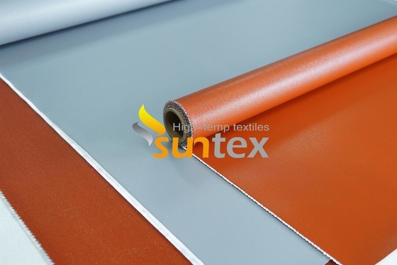 Heat Resistant Fireproof Curtains Insulating Thermal Conductivity Silicone Rubber Coated Fibergla