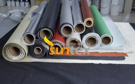 Thermal Insulation Silicone Coated Fiber Glass Fabrics Cloth Width 0.8m To 2m