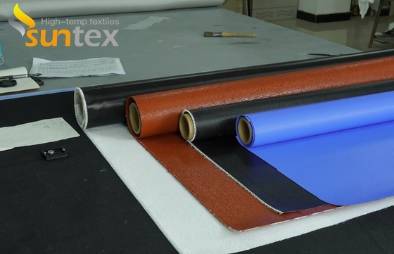 High Temperature Resistant expansion joint Colorful Silicone Rubber Coated Fiberglass Fabric