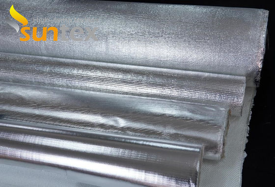 Heat Reflective 0.4mm 550C Aluminum Coated Fiberglass Fabric Insulation