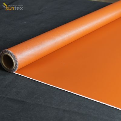 Thermal Insulation Silicone Coated Fiber Glass Fabrics Cloth Plain Woven