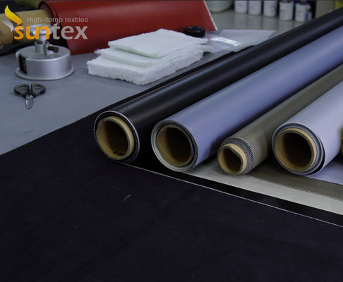 Thermal Insulation Fireproof Silicone Coated Glass Fabric For Fire Covers