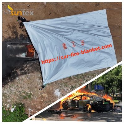Suntex Car Fire Blanket Pro And Fiberglass Fabric + Flame Retardant Coating On Both Sides