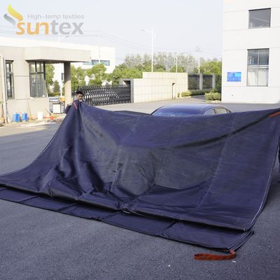 Suntex Car Fire Blanket Pro And Fiberglass Fabric + Flame Retardant Coating On Both Sides