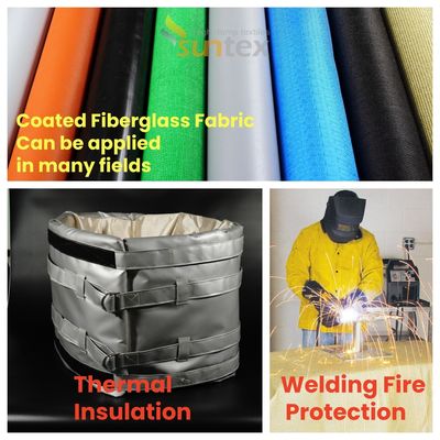 Coated Fiberglass Fabric, Can Be Applied In Many Fields Thermal Insulation And Welding Fire Protection