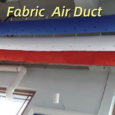 Industrial Design Style Air Duct Fabric Reduced Noise Flame Retardant with Leak-Free Insulation for Gym Basement Applications