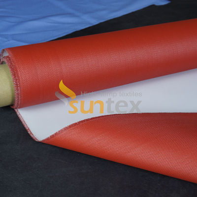 Fireproof High Temperature Retardant Plain Woven Chemical Resistance Waterproof Silicone Rubber Coated Fiberglass Fabric Cloth
