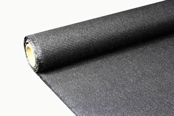 Fire Barrier Material High Temperature Fiberglass Fabric 980g Graphite Coated Cloth Smoke Door Flexible Compensators