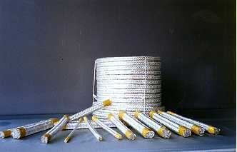 Heat Insulation 550C Fiberglass Rope For Industrial Furnace Fireplaces Door Heat Seals