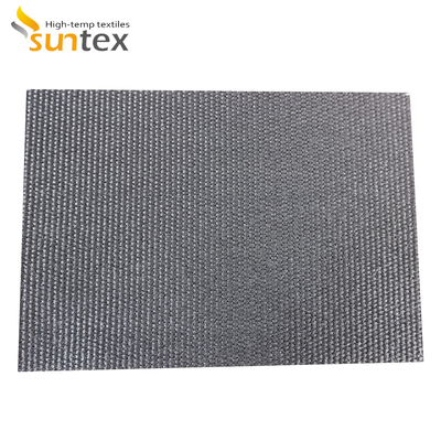 Heavy Duty Welding Protection Blanket High Temperature Fiberglass Fabric 1400g Graphite Coated Fire Proof Fabric