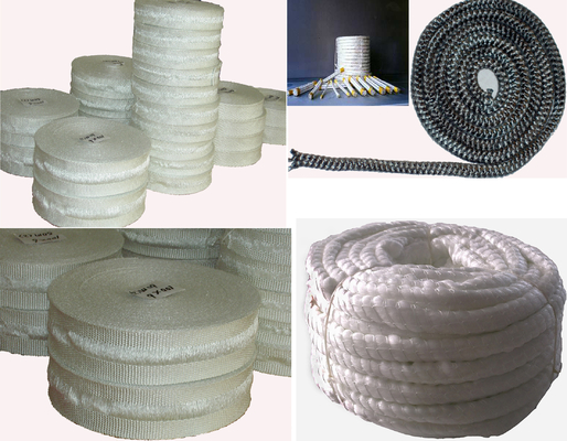 Heat Insulation 550C Fiberglass Rope For Industrial Furnace Fireplaces Door Heat Seals