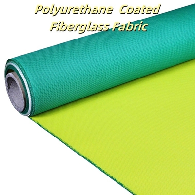 PU Coated Fiberglass Fabric 460gsm Fireproof Blue Black for Fire Blankets