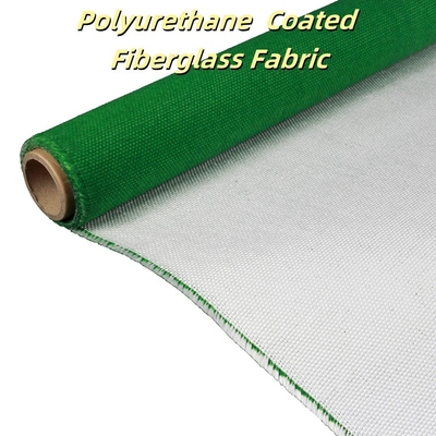Fireproof PU Coated Fiberglass Fabric 460gsm Heat Resistant Blue Black