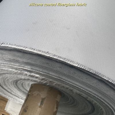 Chemical Oil Resistant Silicone Coated Fiberglass Fabric 400 g/sqm 0.3 mm Thickness 1.5 Meter Width