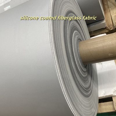 Chemical Oil Resistant Silicone Coated Fiberglass Fabric 400 g/sqm 0.3 mm Thickness 1.5 Meter Width
