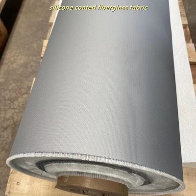 Chemical Oil Resistant Silicone Coated Fiberglass Fabric 400 g/sqm 0.3 mm Thickness 1.5 Meter Width