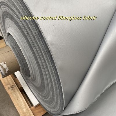 Chemical Oil Resistant Silicone Coated Fiberglass Fabric 400 g/sqm 0.3 mm Thickness 1.5 Meter Width