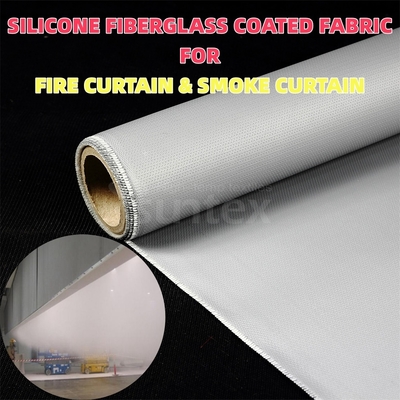 PU FIBERGLASS COATED FABRIC FOR FIRECURTAIN & SMOKE CURTAIN