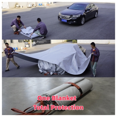 EV Fire Blanket Gray Thermal Resistance for Lithium Battery Fires