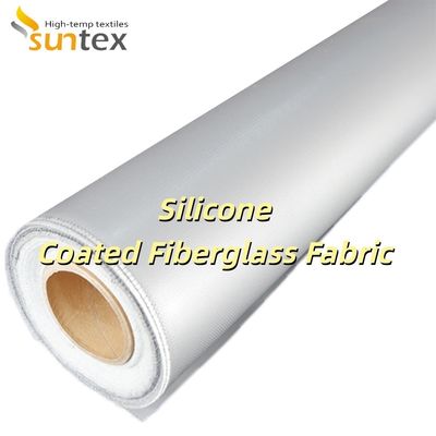 0.3 mm Thickness 400 g/sqm Weight 1.5 meter Width Silicone Coated Fiberglass Fabric for Heat and Fire Resistance