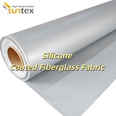 0.3 mm Thickness 400 g/sqm Weight 1.5 meter Width Silicone Coated Fiberglass Fabric for Heat and Fire Resistance