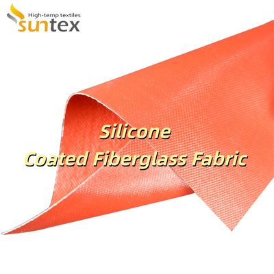 Flame Retardant Silicone Coated Fiberglass Fabric with Temperature Resistance -50C to 500C and 400 g/sqm Weight