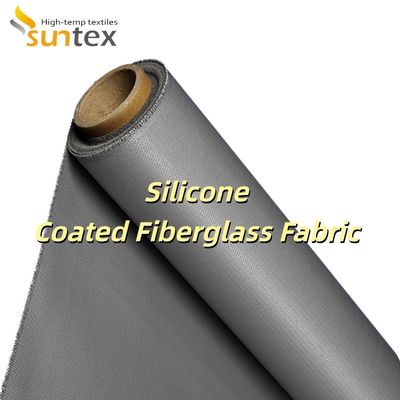 E-Glass Silicone Rubber Coated Fiberglass Fabric with Temperature Resistance -50°C to 500°C, 400 g/sqm Weight, and 0.3 mm Thickness for Thermal Insulation