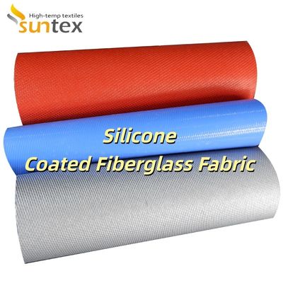 0.3 mm Thickness 400 g/sqm Weight Silicone Coated Fiberglass Fabric with 1 / 1.2 / 1.5 meter Width