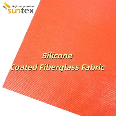 Flame Retardant Silicone Coated Fiberglass Fabric with Temperature Resistance -50°C to 500°C and 400 g/sqm Weight