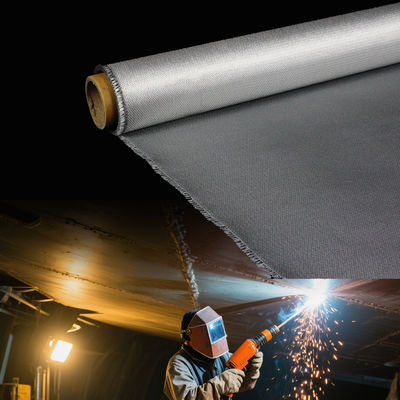 460 g/sqm 0.41 mm Heat-Insulated Fireproof PU Coated Fiberglass Fabric Welding Blanket Up to 1800C