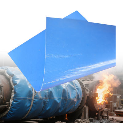 Fire Protection Silicone Coated Fiberglass Fabric with 1 / 1.2 / 1.5 meter Width and 50 m / 100 m Roll Length in Grey Color