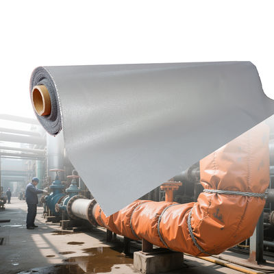 Grey Color Alkali Free Silicone Coated Fiberglass Fabric with 50 m / 100 m Roll Length for High Temperature Insulation