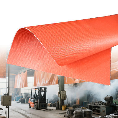 Fire Protection Silicone Coated Fiberglass Fabric with 1 / 1.2 / 1.5 meter Width and 50 m / 100 m Roll Length in Grey Color